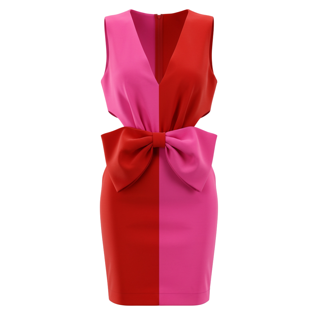 pink and red color block dress Womens Dresses Red And Pink Colour Block Dress Dee Elly Color Block Maxi  Dress Women's Dresses