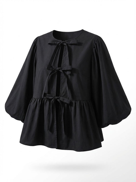 Midnight Coquette Blouse
